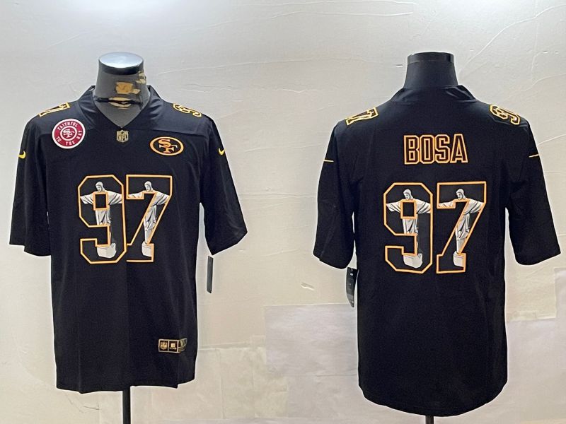 Men San Francisco 49ers #97 Bosa Black Fashion 2024 Nike Limited NFL Jersey style 12->san francisco 49ers->NFL Jersey